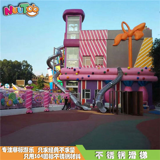 臺(tái)州銀泰購物中心不銹鋼滑梯_樂圖非標(biāo)游樂設(shè)備